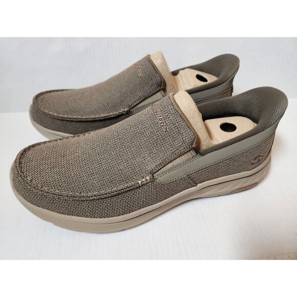 Skechers Pollard Wilfred Hands Free Slip-Ins Memory Foam Men's size 13 Taupe - Picture 6 of 10